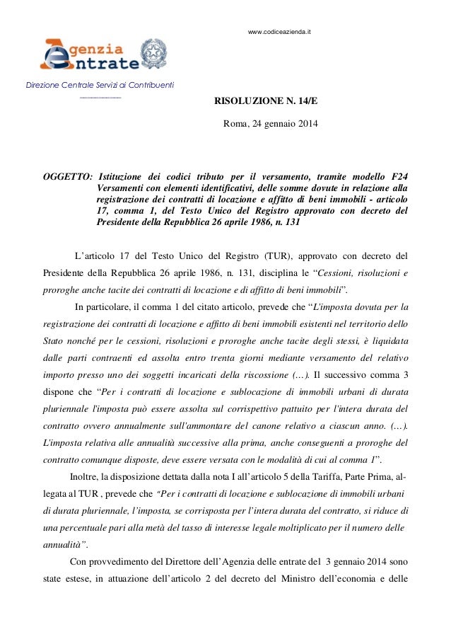 MODELLO F24 VERSAMENTI CON ELEMENTI IDENTIFICATIVI DA SCARICARE